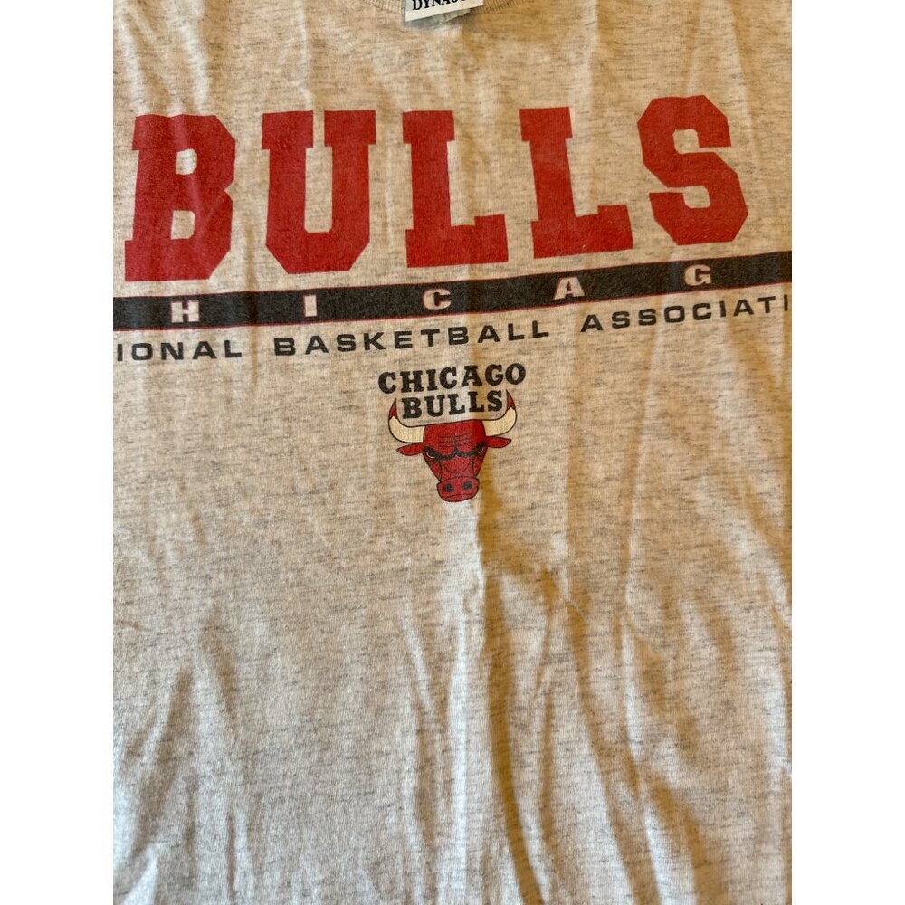 Vintage Chicago Bulls NBA T-Shirt By Dynasty Gray Heather Size M Vintage 90 - Picture 2 of 6